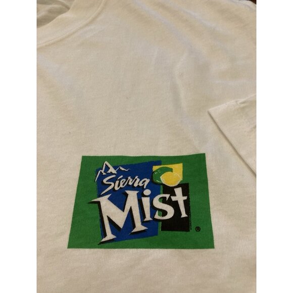 Pepsi Sierra Mist Logo Promo T-Shirt Size XL Vtg White Defunct Soda Brand 2000s - Picture 3 of 4